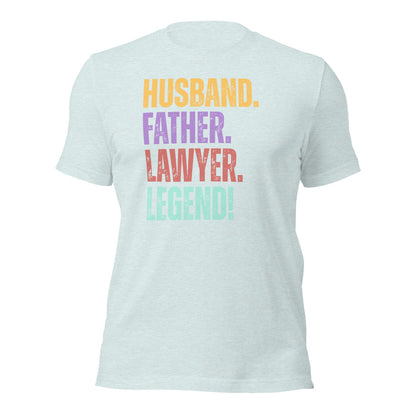 Fun Dad Lawyer T-Shirt Husband Legend Gift Tee - Inken Image