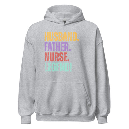 Fun Dad Nurse Hoodie RN Husband Legend Gift Tee - Inken Image