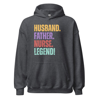 Fun Dad Nurse Hoodie RN Husband Legend Gift Tee - Inken Image