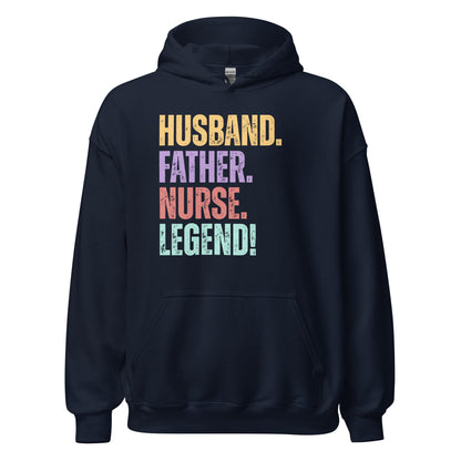Fun Dad Nurse Hoodie RN Husband Legend Gift Tee - Inken Image