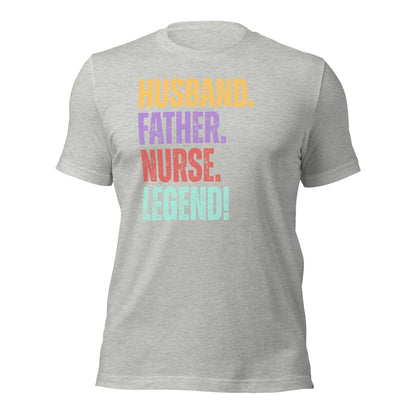 Fun Dad Nurse T-Shirt RN Husband Legend Gift Tee - Inken Image