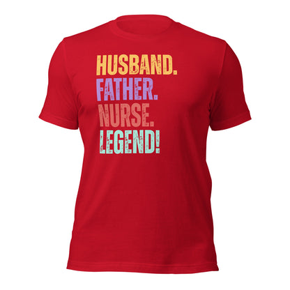 Fun Dad Nurse T-Shirt RN Husband Legend Gift Tee - Inken Image