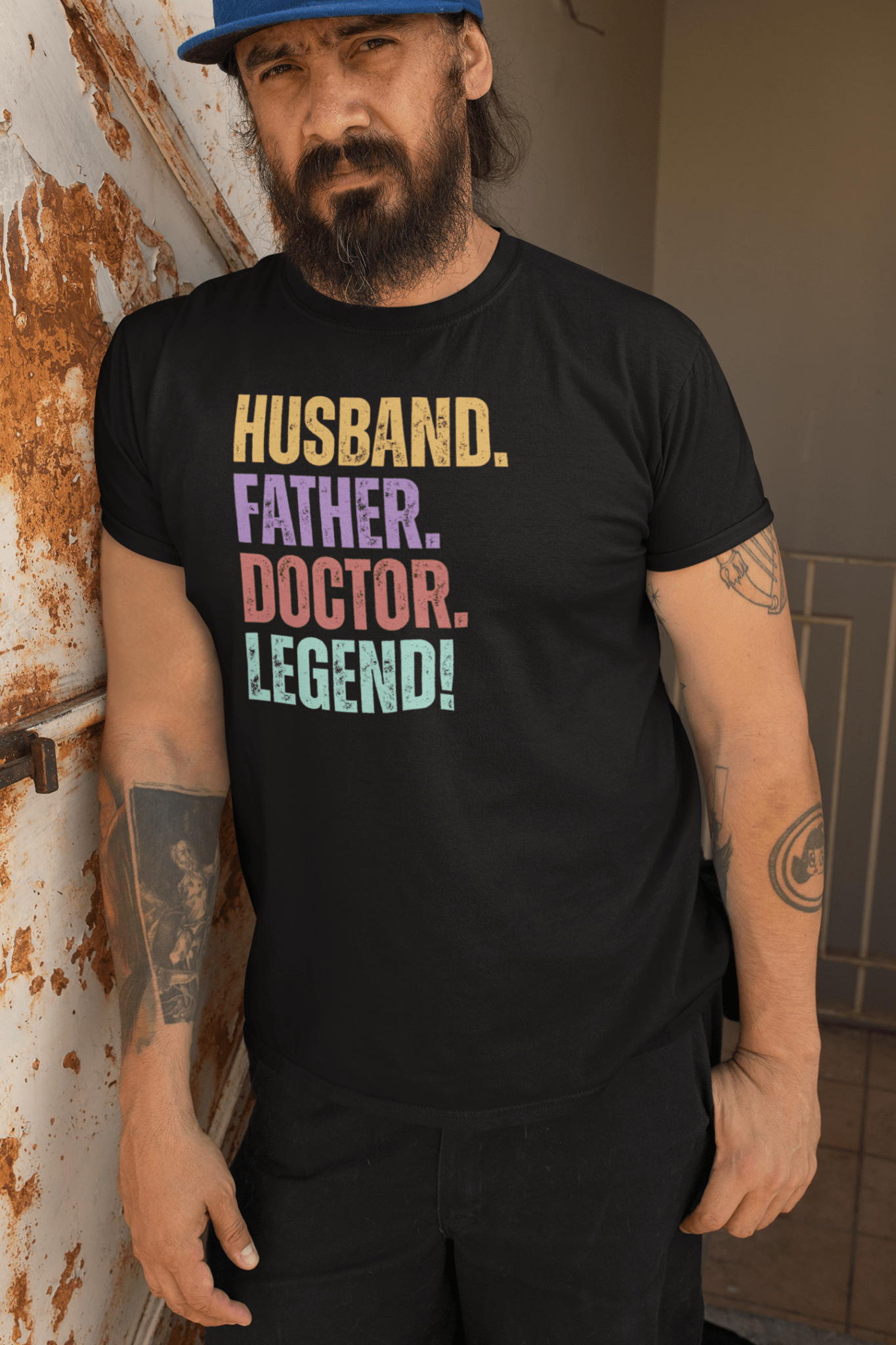 Funny Dad Doctor T-Shirt Husband Legend Gift Tee - Inken Image