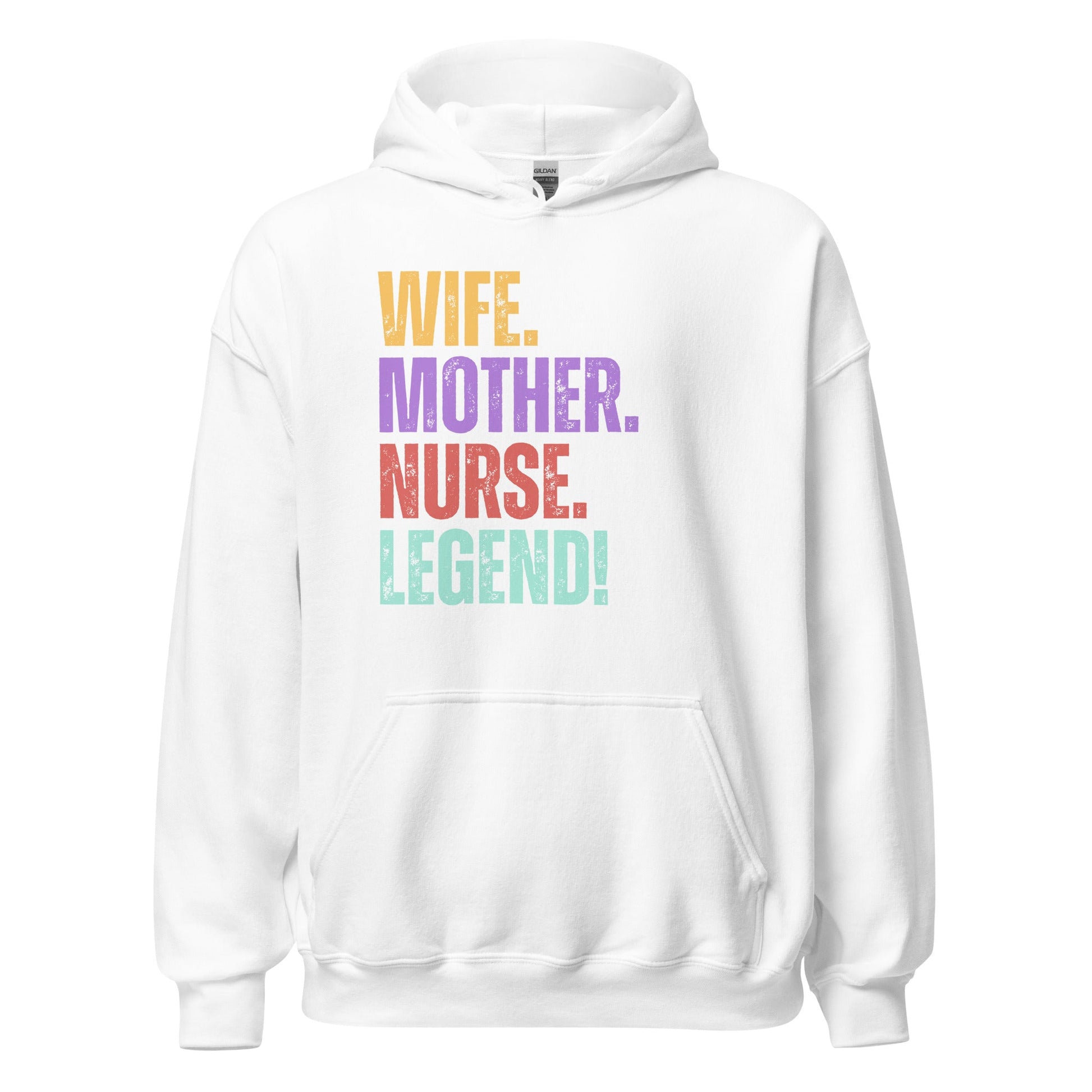 Funny Nurse Mom Hoodie RN Wife Legend Graphic Gift Sweatshirt Gift - Inken Image