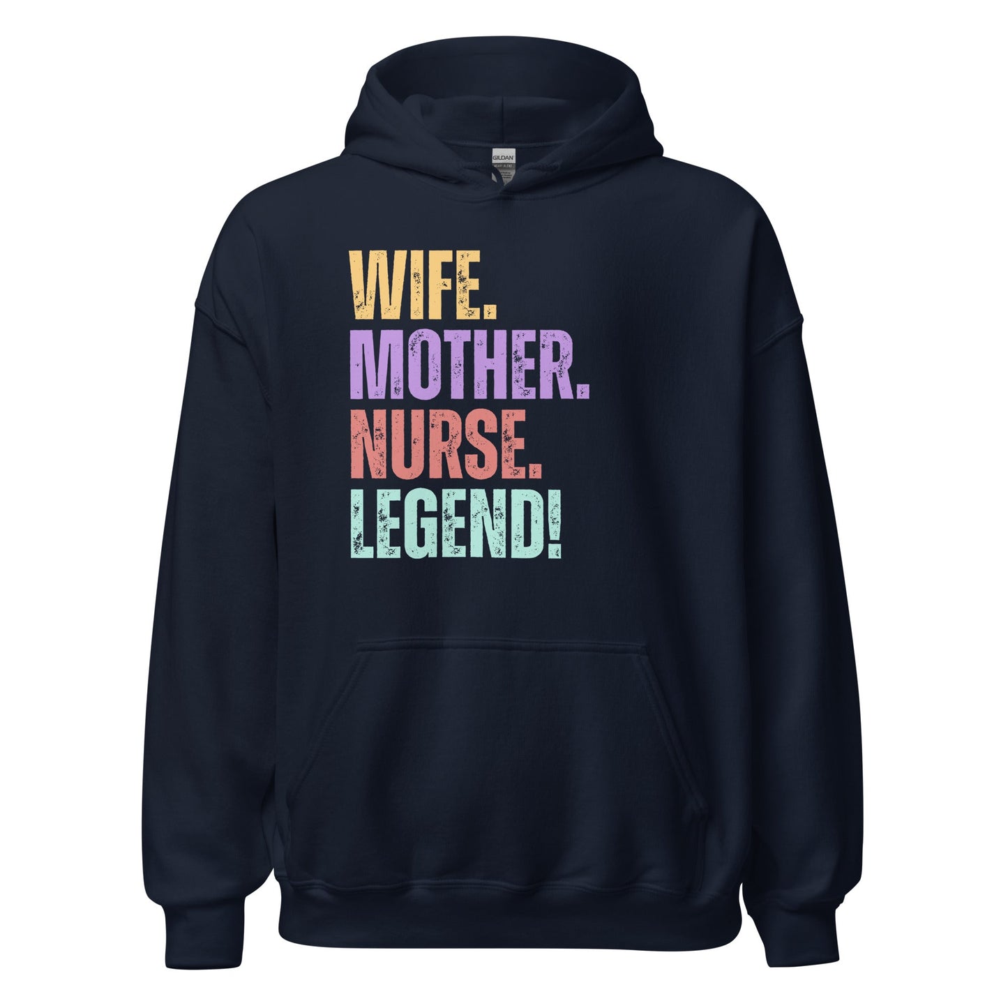 Funny Nurse Mom Hoodie RN Wife Legend Graphic Gift Sweatshirt Gift - Inken Image