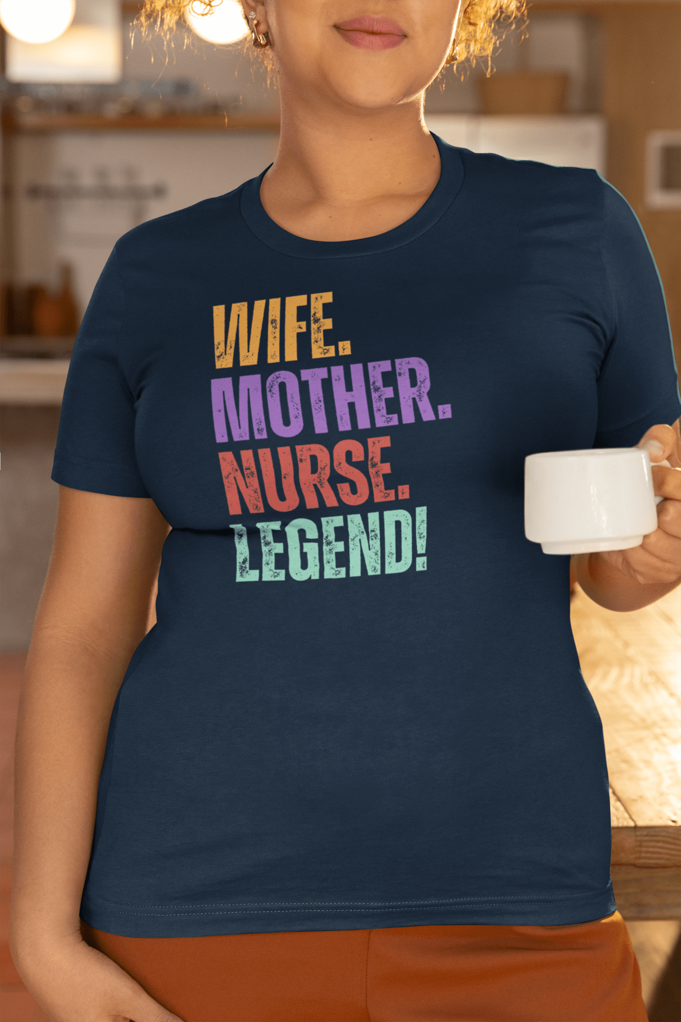 Funny Nurse Mom Shirt RN Wife Legend Graphic Gift Tee Gift - Inken Image