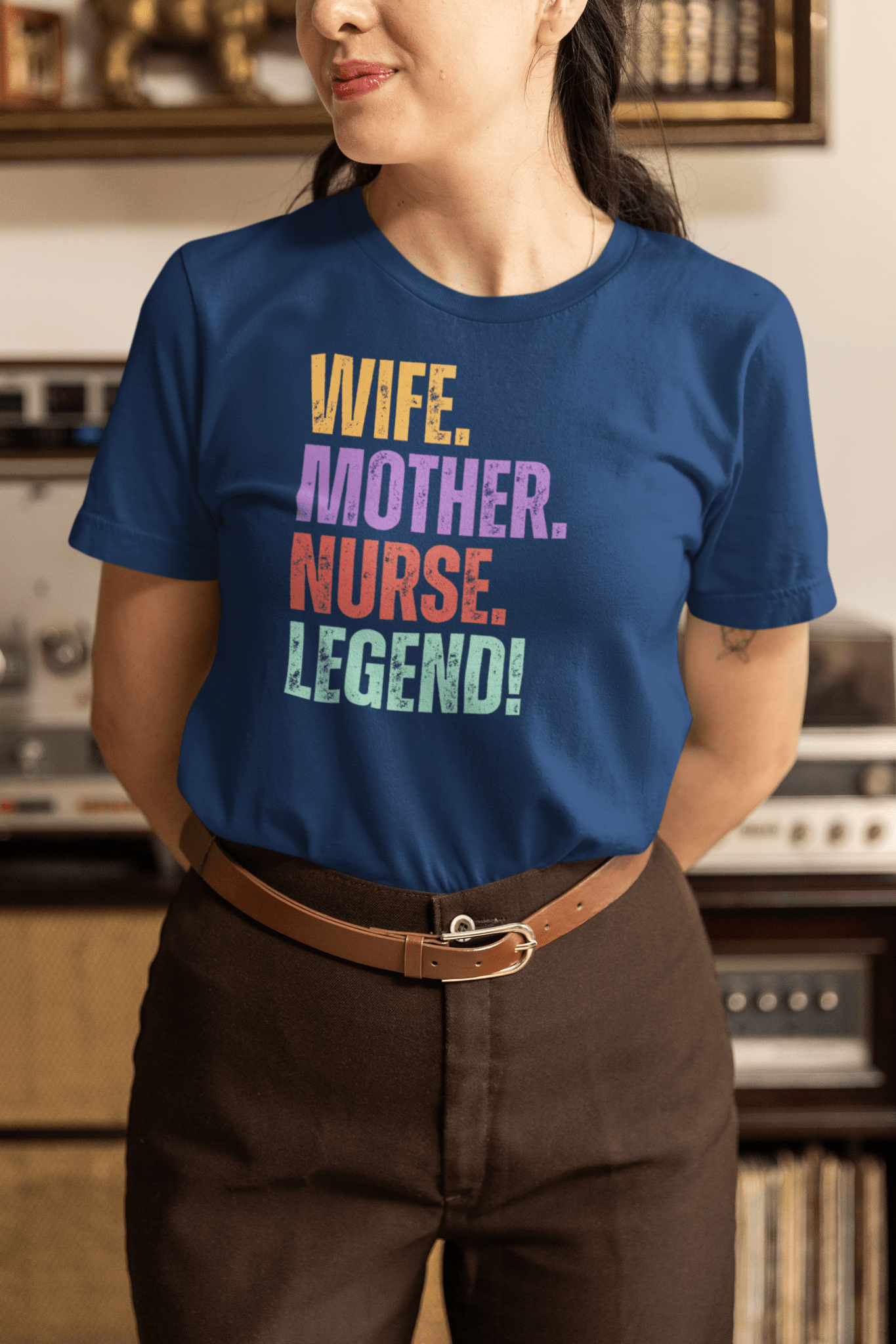 Funny Nurse Mom Shirt RN Wife Legend Graphic Gift Tee Gift - Inken Image