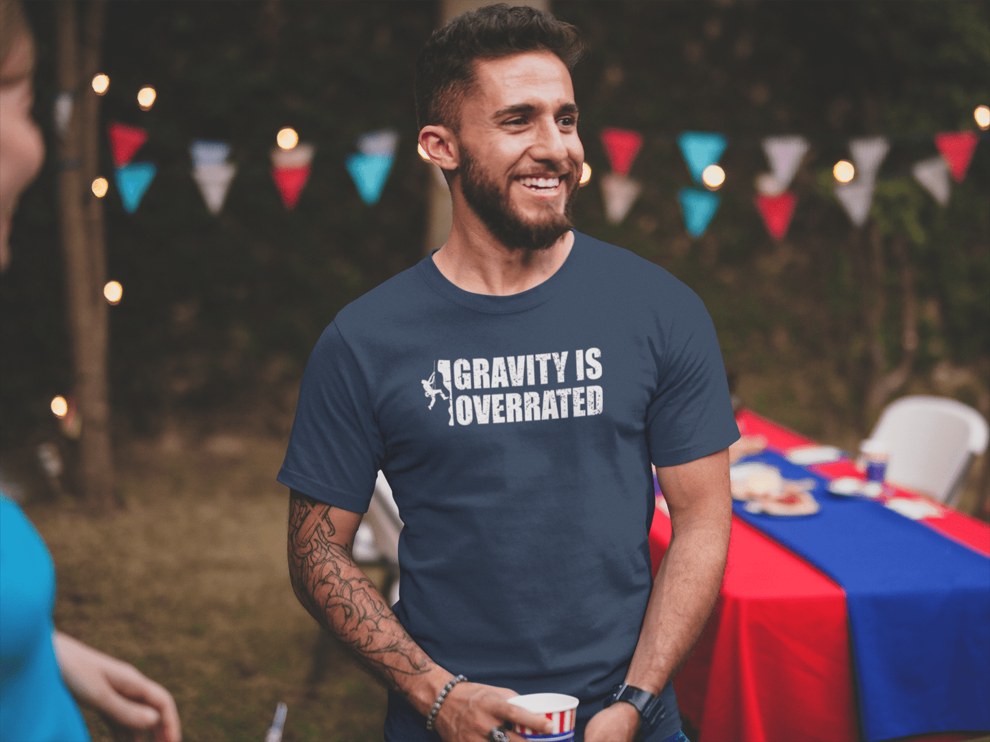Gravity Is Overrated Climber T-Shirt - Inken Image