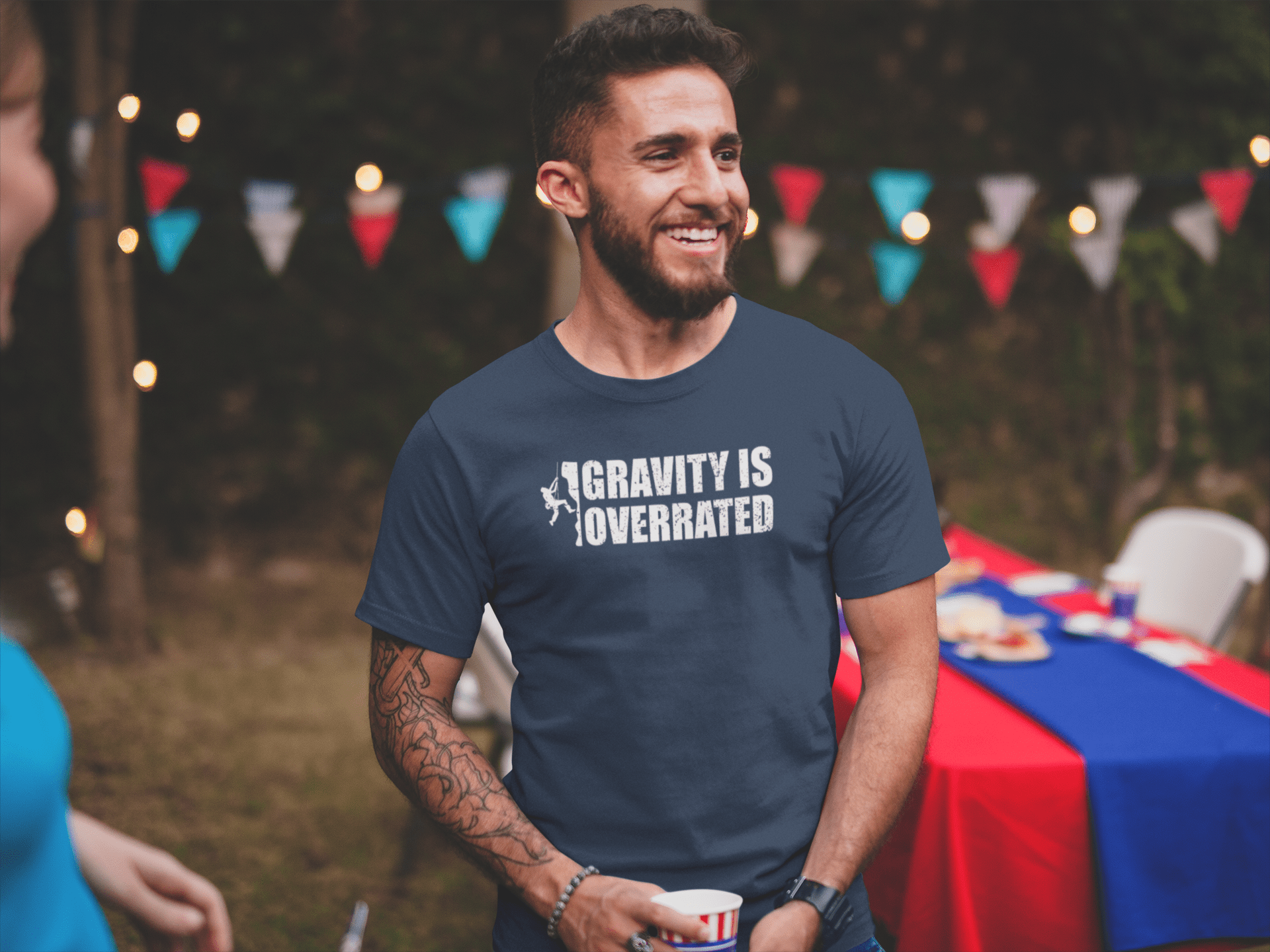 Gravity Is Overrated Climber T-Shirt - Inken Image