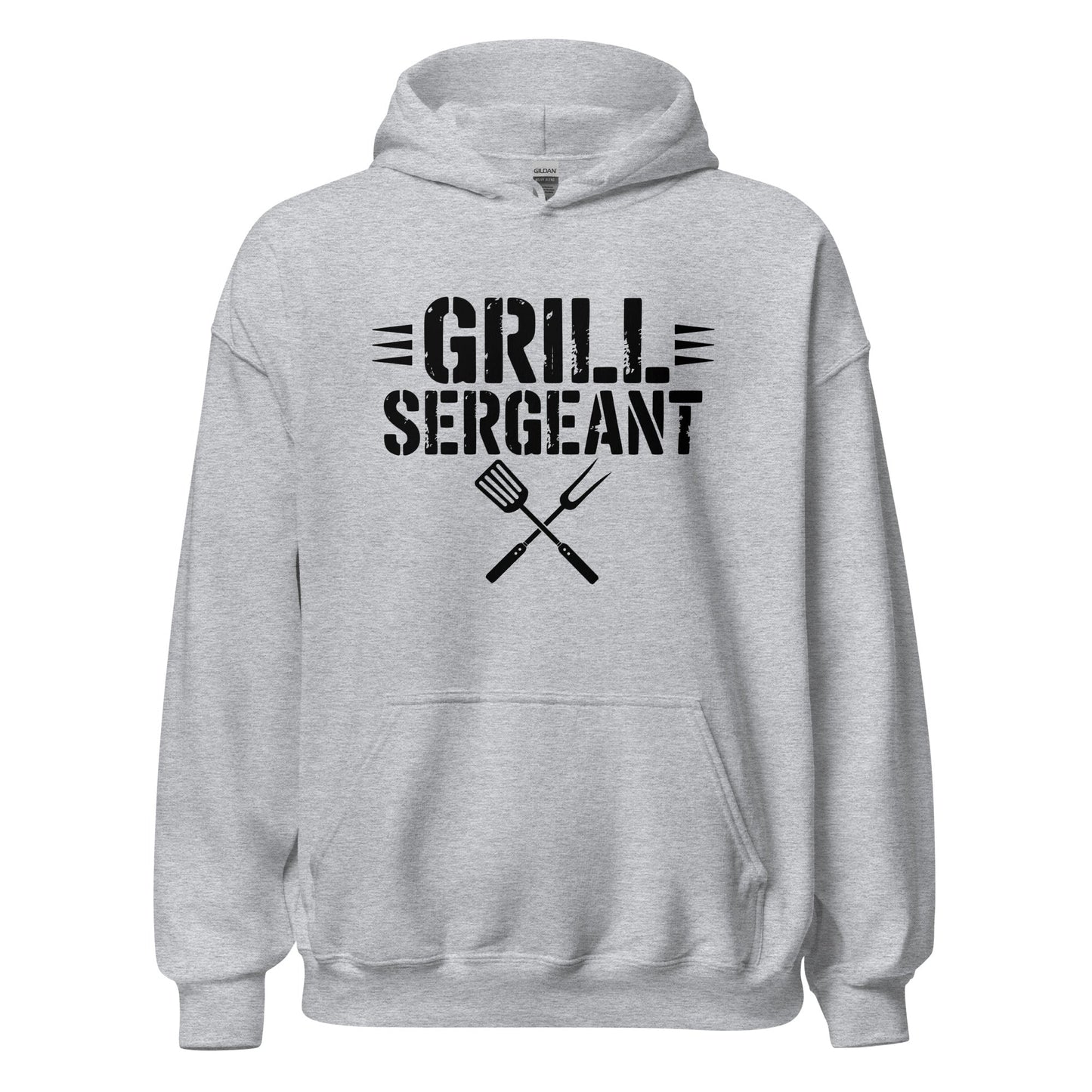 Grill Sergeant Funny BBQ Hoodie, Meat Lover Hoodie Outdoor Grill Master Hoodie - Inken Image