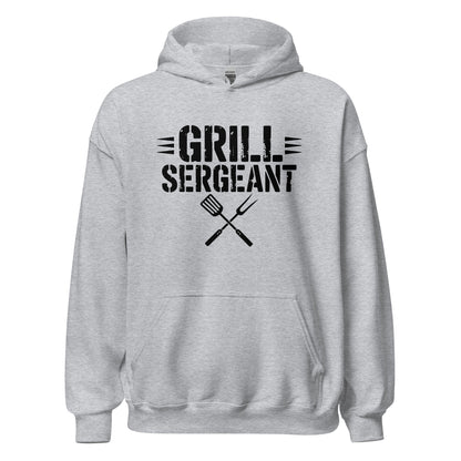 Grill Sergeant Funny BBQ Hoodie, Meat Lover Hoodie Outdoor Grill Master Hoodie - Inken Image