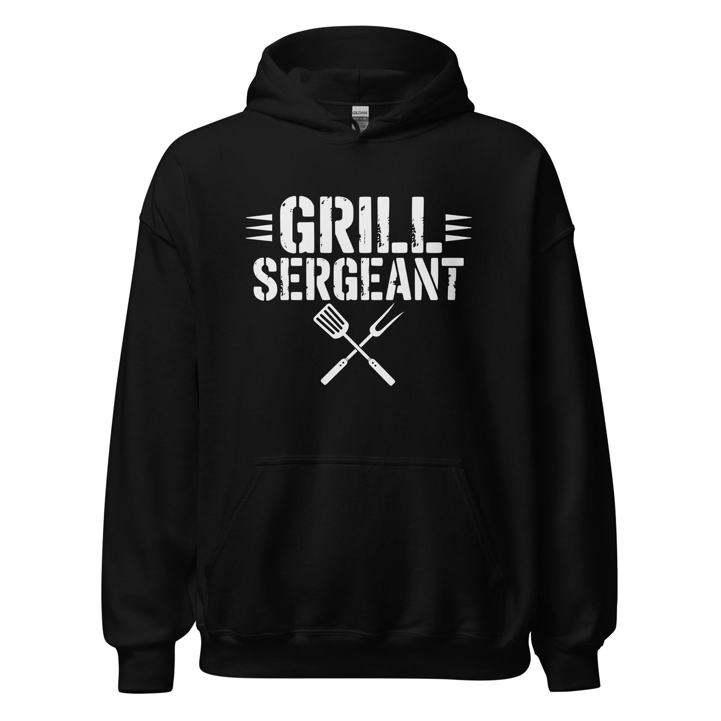 Grill Sergeant Funny BBQ Hoodie, Meat Lover Hoodie Outdoor Grill Master Hoodie - Inken Image