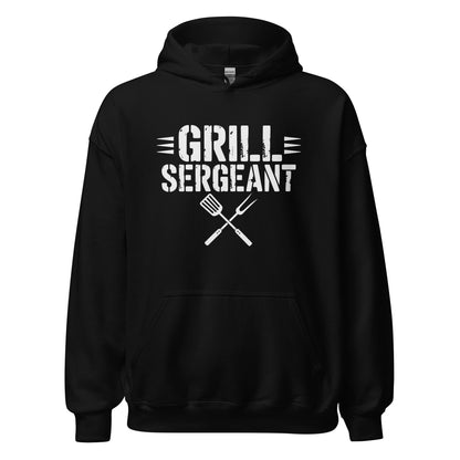 Grill Sergeant Funny BBQ Hoodie, Meat Lover Hoodie Outdoor Grill Master Hoodie - Inken Image