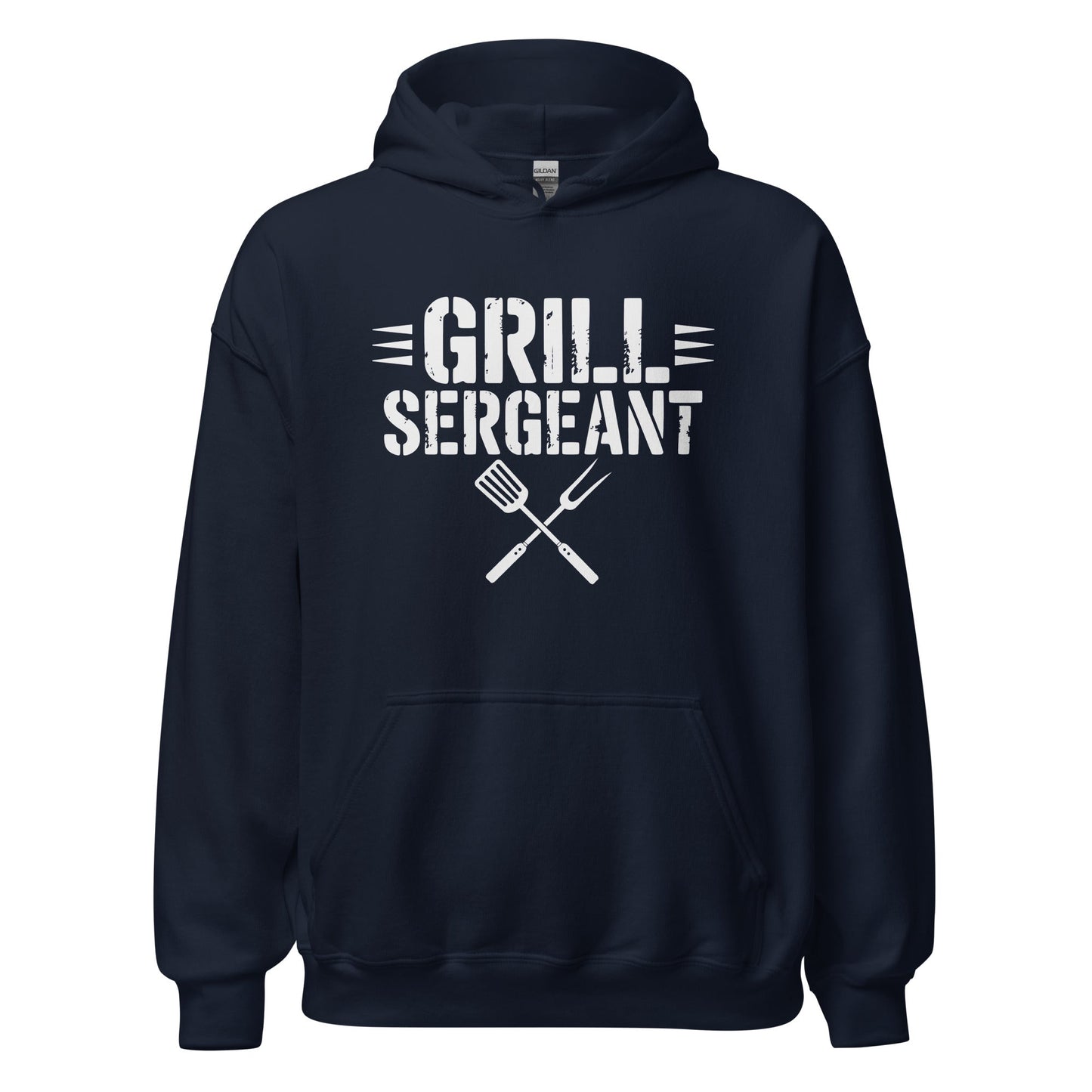 Grill Sergeant Funny BBQ Hoodie, Meat Lover Hoodie Outdoor Grill Master Hoodie - Inken Image