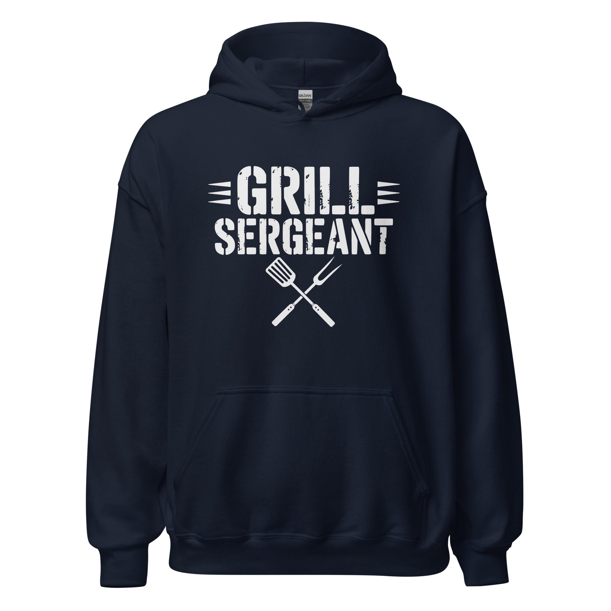 Grill Sergeant Funny BBQ Hoodie, Meat Lover Hoodie Outdoor Grill Master Hoodie - Inken Image