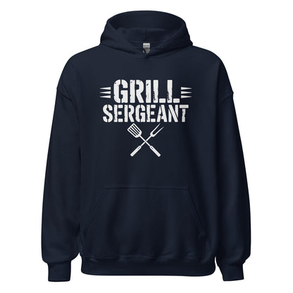 Grill Sergeant Funny BBQ Hoodie, Meat Lover Hoodie Outdoor Grill Master Hoodie - Inken Image