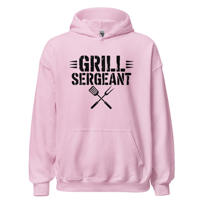 Grill Sergeant Funny BBQ Hoodie, Meat Lover Hoodie Outdoor Grill Master Hoodie - Inken Image