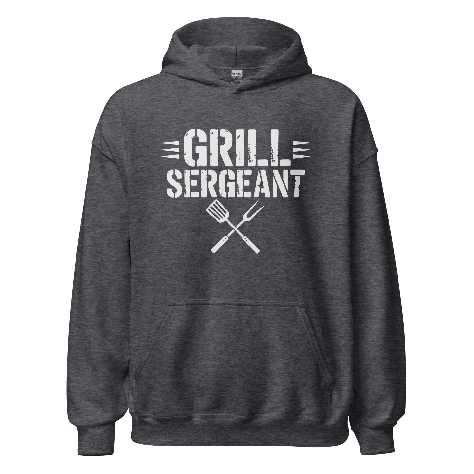Grill Sergeant Funny BBQ Hoodie, Meat Lover Hoodie Outdoor Grill Master Hoodie - Inken Image