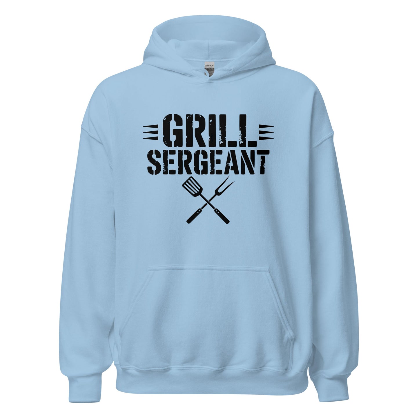 Grill Sergeant Funny BBQ Hoodie, Meat Lover Hoodie Outdoor Grill Master Hoodie - Inken Image