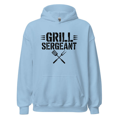 Grill Sergeant Funny BBQ Hoodie, Meat Lover Hoodie Outdoor Grill Master Hoodie - Inken Image