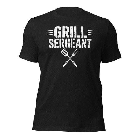 Grill Sergeant Funny BBQ Shirt, Meat Lover Tee Outdoor Grill Master T-shirt - Inken Image