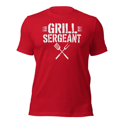 Grill Sergeant Funny BBQ Shirt, Meat Lover Tee Outdoor Grill Master T-shirt - Inken Image