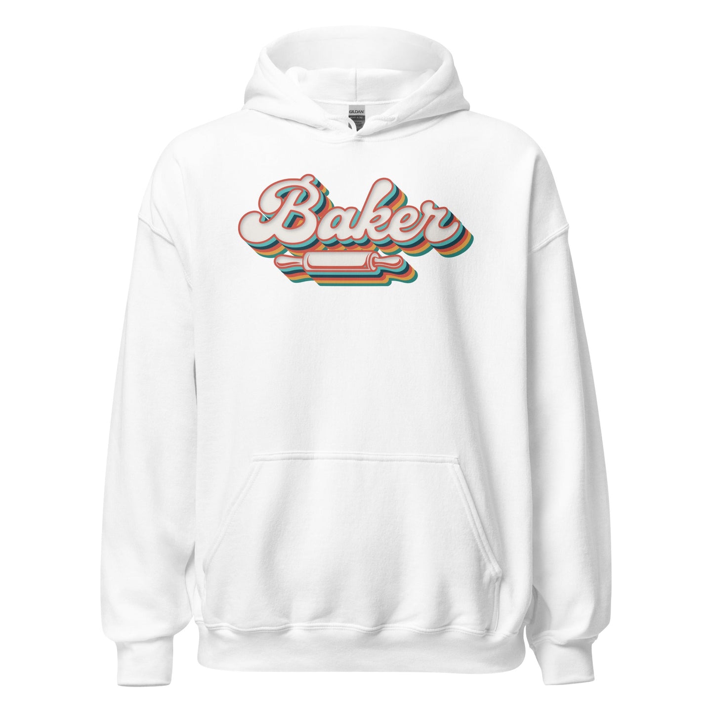 Groovy Baker Hoodie Funny Retro Baking Sweatshirt - Inken Image