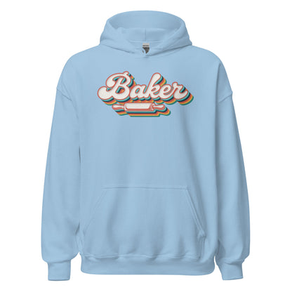 Groovy Baker Hoodie Funny Retro Baking Sweatshirt - Inken Image