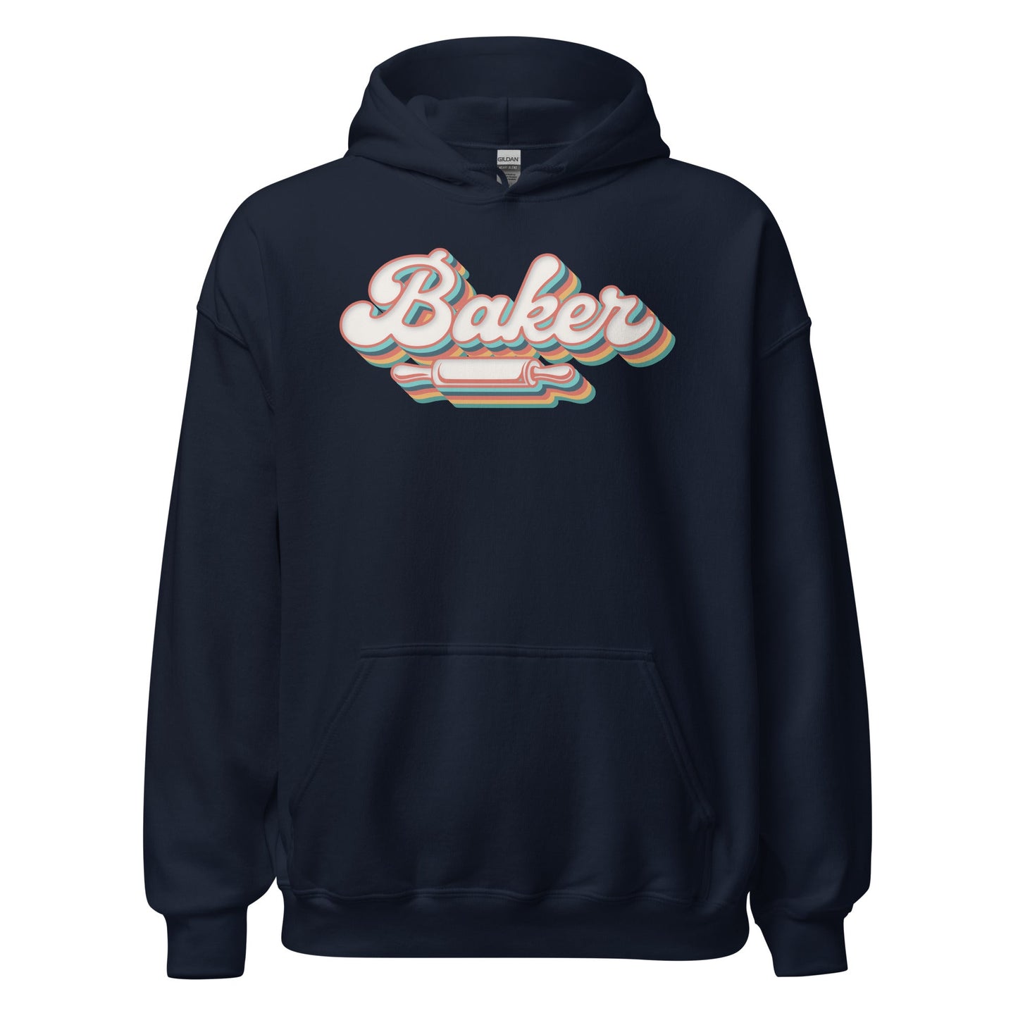 Groovy Baker Hoodie Funny Retro Baking Sweatshirt - Inken Image