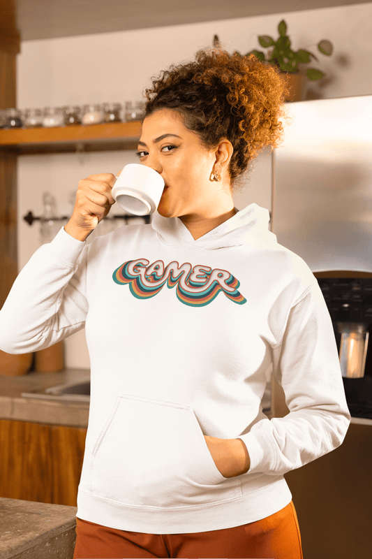Groovy Gamer Hoodie Vintage Video Game Sweatshirt - Inken Image