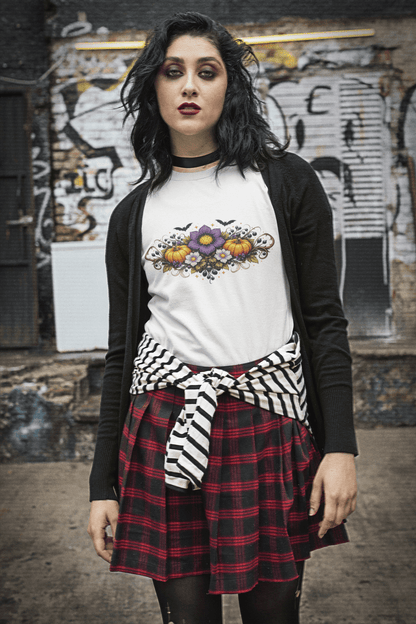 Halloween Nightshade Bouquet Tee Spooky Pumpkin Witchy Shirt - Inken Image