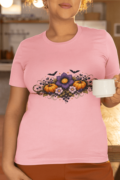 Halloween Nightshade Bouquet Tee Spooky Pumpkin Witchy Shirt - Inken Image
