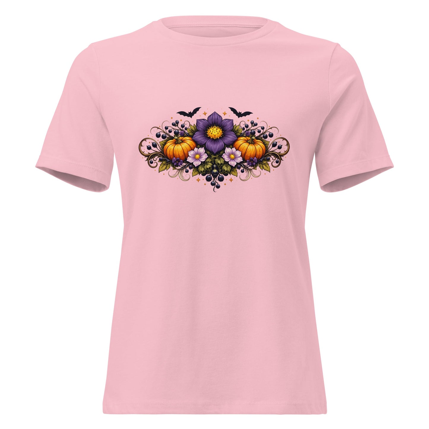 Halloween Nightshade Bouquet Tee Spooky Pumpkin Witchy Shirt - Inken Image