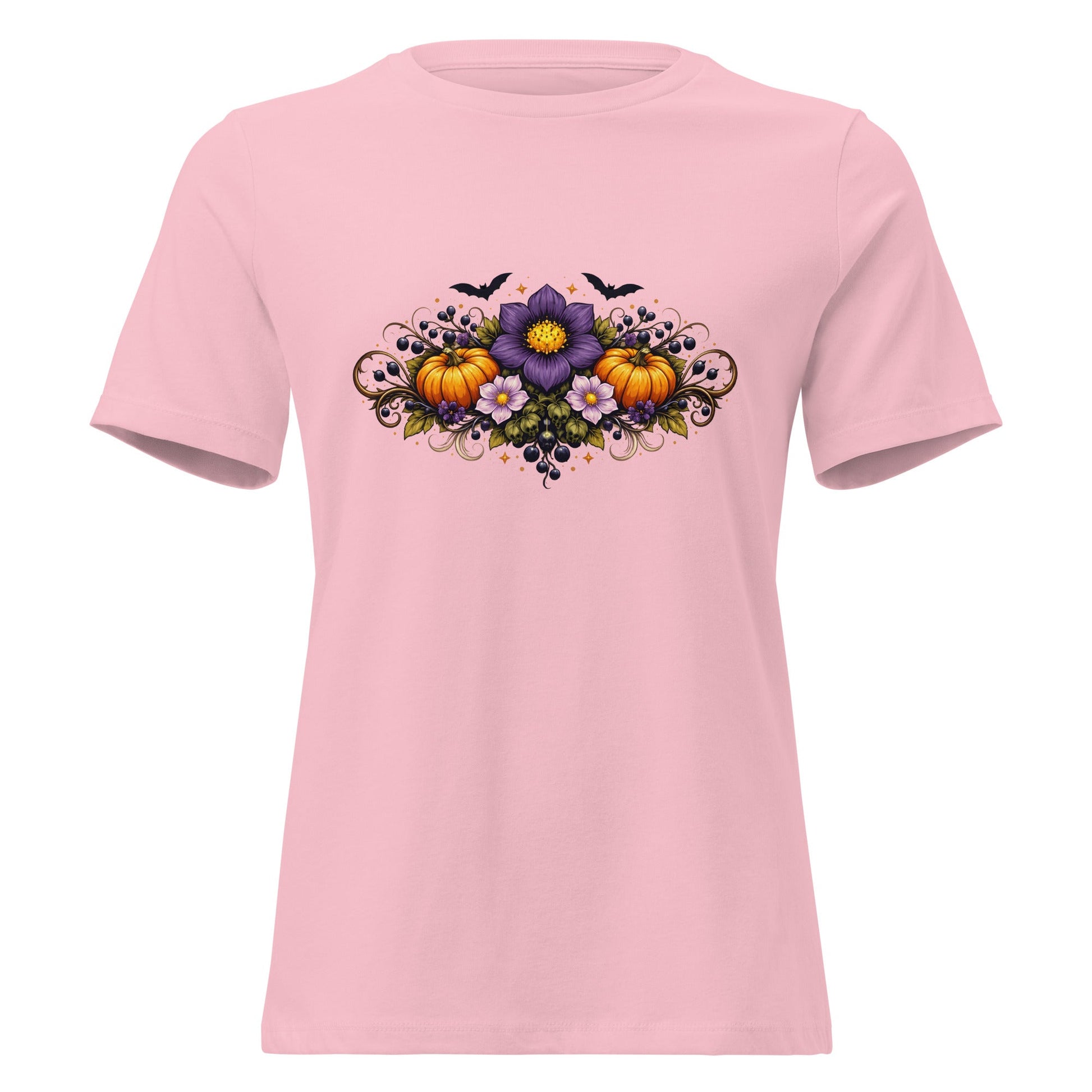 Halloween Nightshade Bouquet Tee Spooky Pumpkin Witchy Shirt - Inken Image