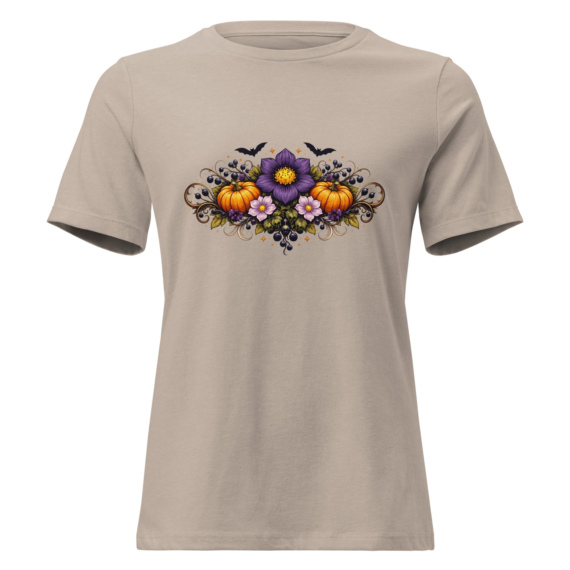 Halloween Nightshade Bouquet Tee Spooky Pumpkin Witchy Shirt - Inken Image