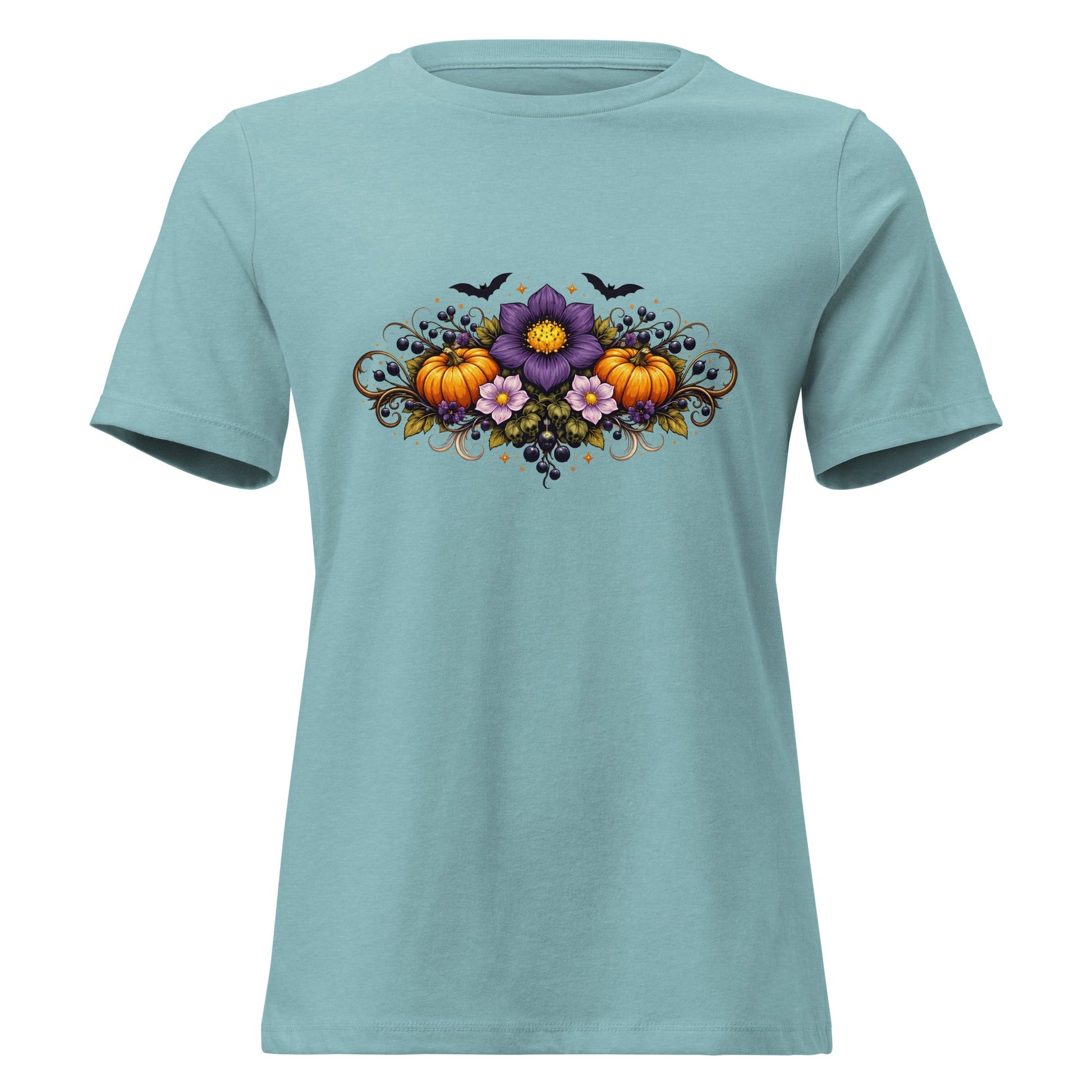 Halloween Nightshade Bouquet Tee Spooky Pumpkin Witchy Shirt - Inken Image