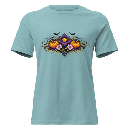 Halloween Nightshade Bouquet Tee Spooky Pumpkin Witchy Shirt - Inken Image