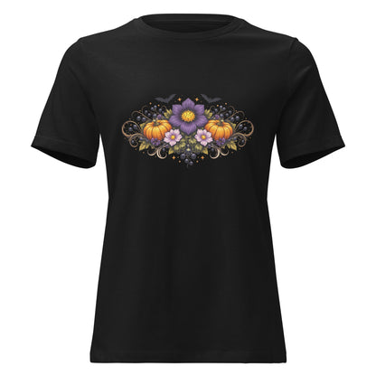 Halloween Nightshade Bouquet Tee Spooky Pumpkin Witchy Shirt - Inken Image