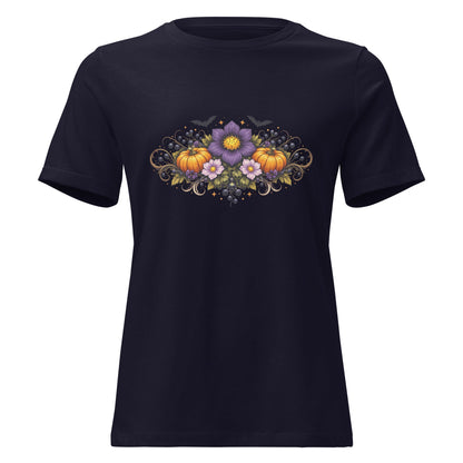 Halloween Nightshade Bouquet Tee Spooky Pumpkin Witchy Shirt - Inken Image