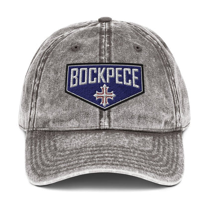 HE IS RISEN Shield Embroidered Cotton Twill Cap in Greek, Slavonic, or Latin - Inken Image