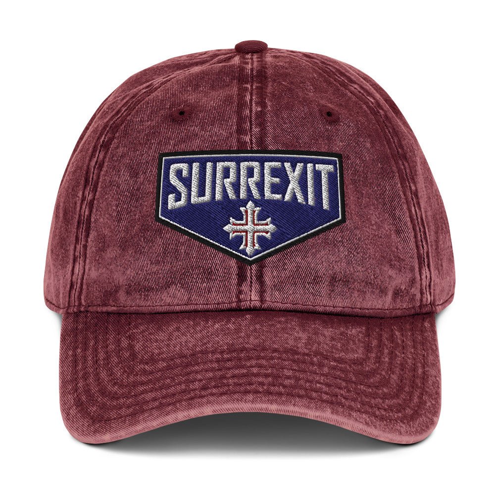 HE IS RISEN Shield Embroidered Cotton Twill Cap in Greek, Slavonic, or Latin - Inken Image