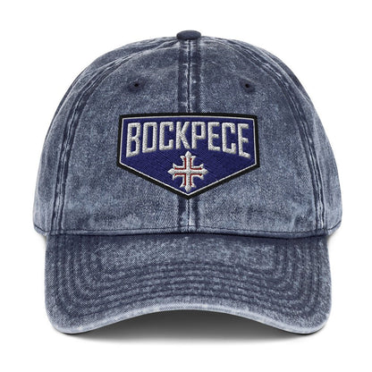 HE IS RISEN Shield Embroidered Cotton Twill Cap in Greek, Slavonic, or Latin - Inken Image