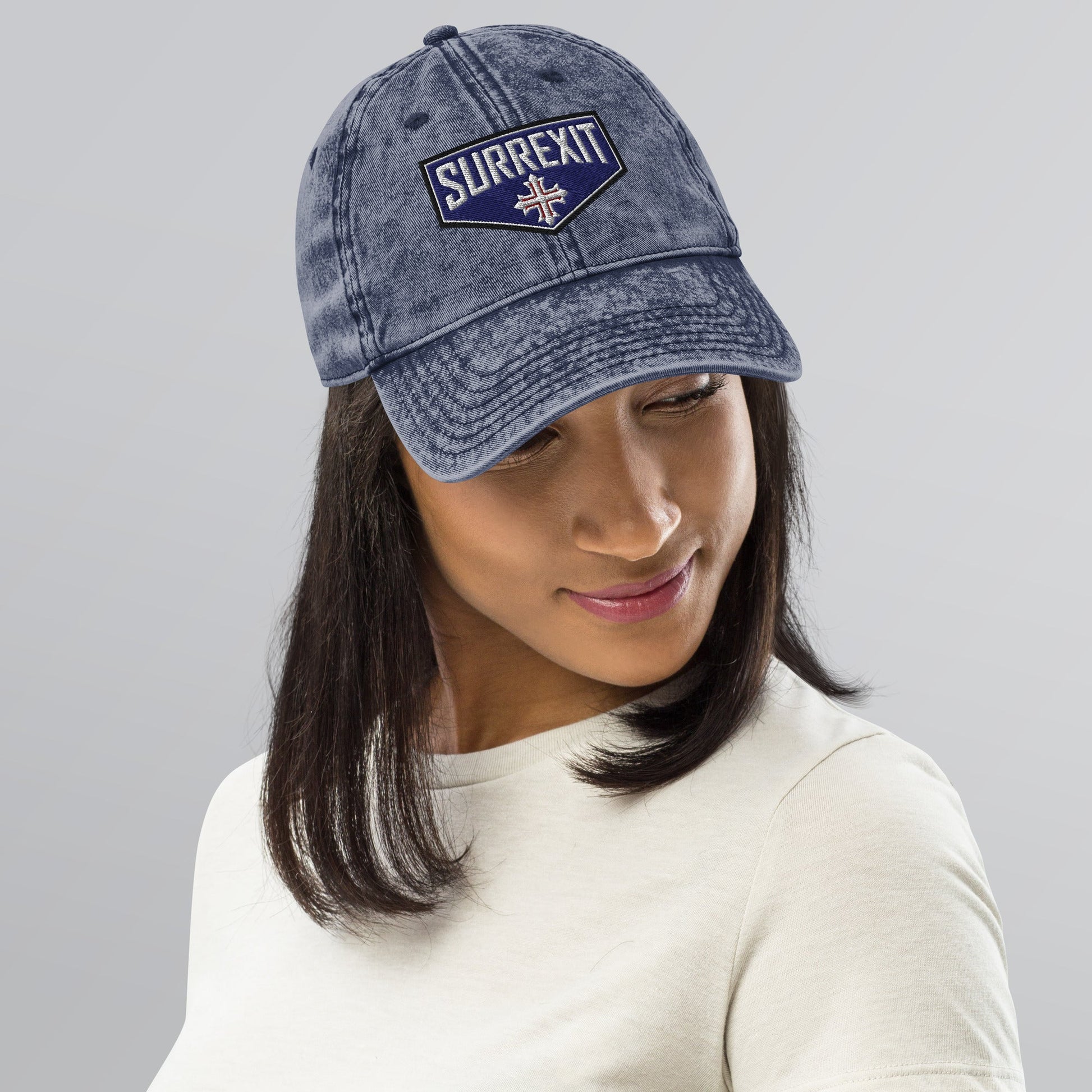 HE IS RISEN Shield Embroidered Cotton Twill Cap in Greek, Slavonic, or Latin - Inken Image