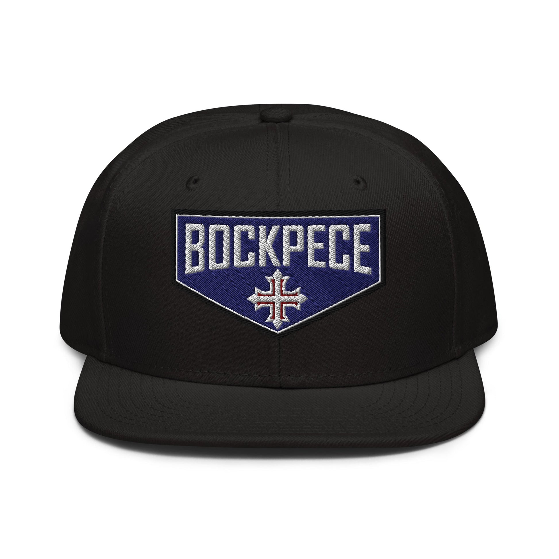 HE IS RISEN Shield Embroidered Snapback in Greek, Slavonic, or Latin - Inken Image