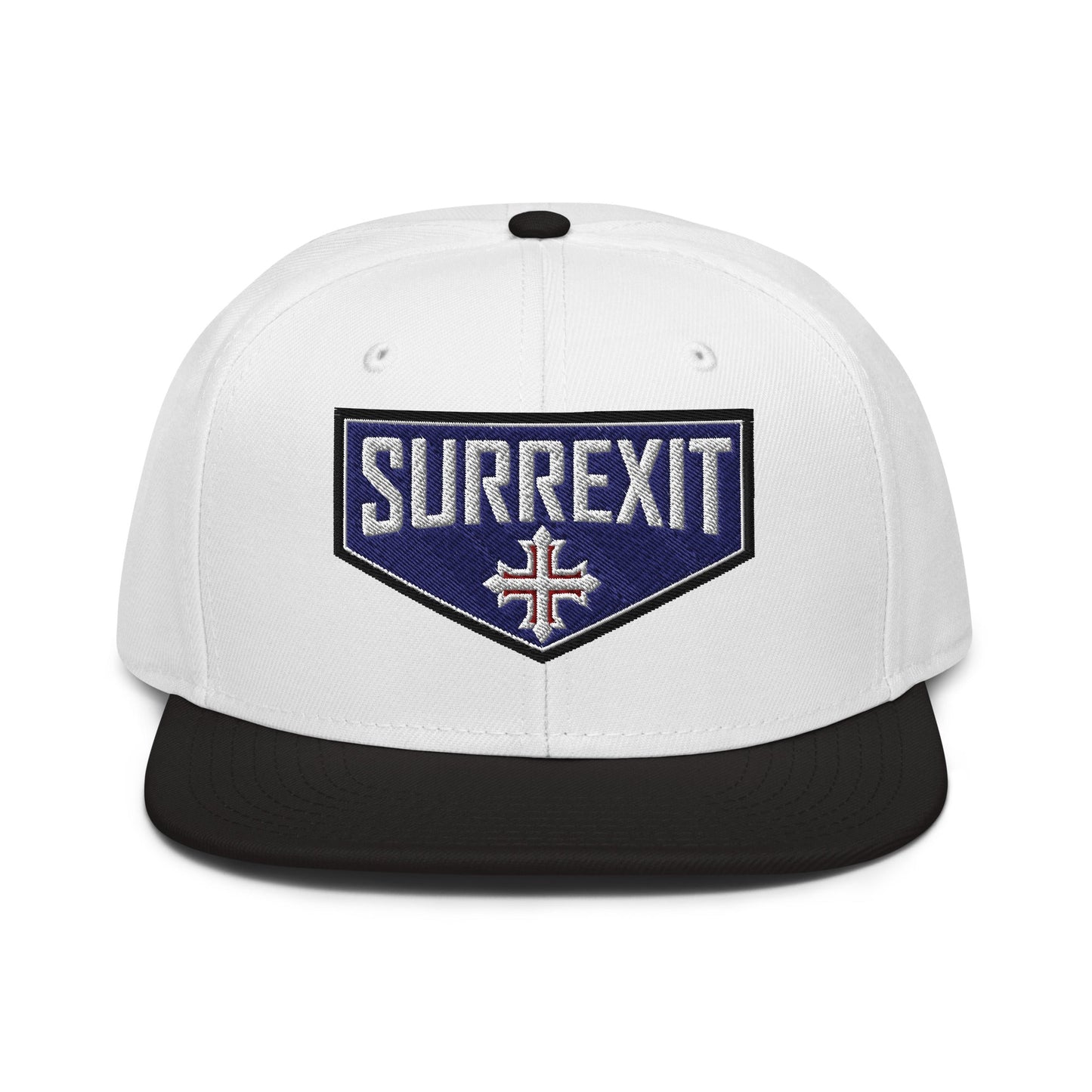 HE IS RISEN Shield Embroidered Snapback in Greek, Slavonic, or Latin - Inken Image