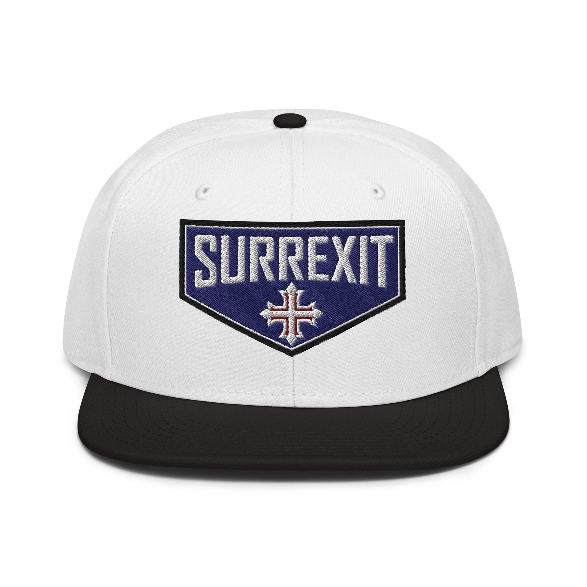 HE IS RISEN Shield Embroidered Snapback in Greek, Slavonic, or Latin - Inken Image