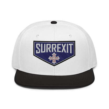 HE IS RISEN Shield Embroidered Snapback in Greek, Slavonic, or Latin - Inken Image