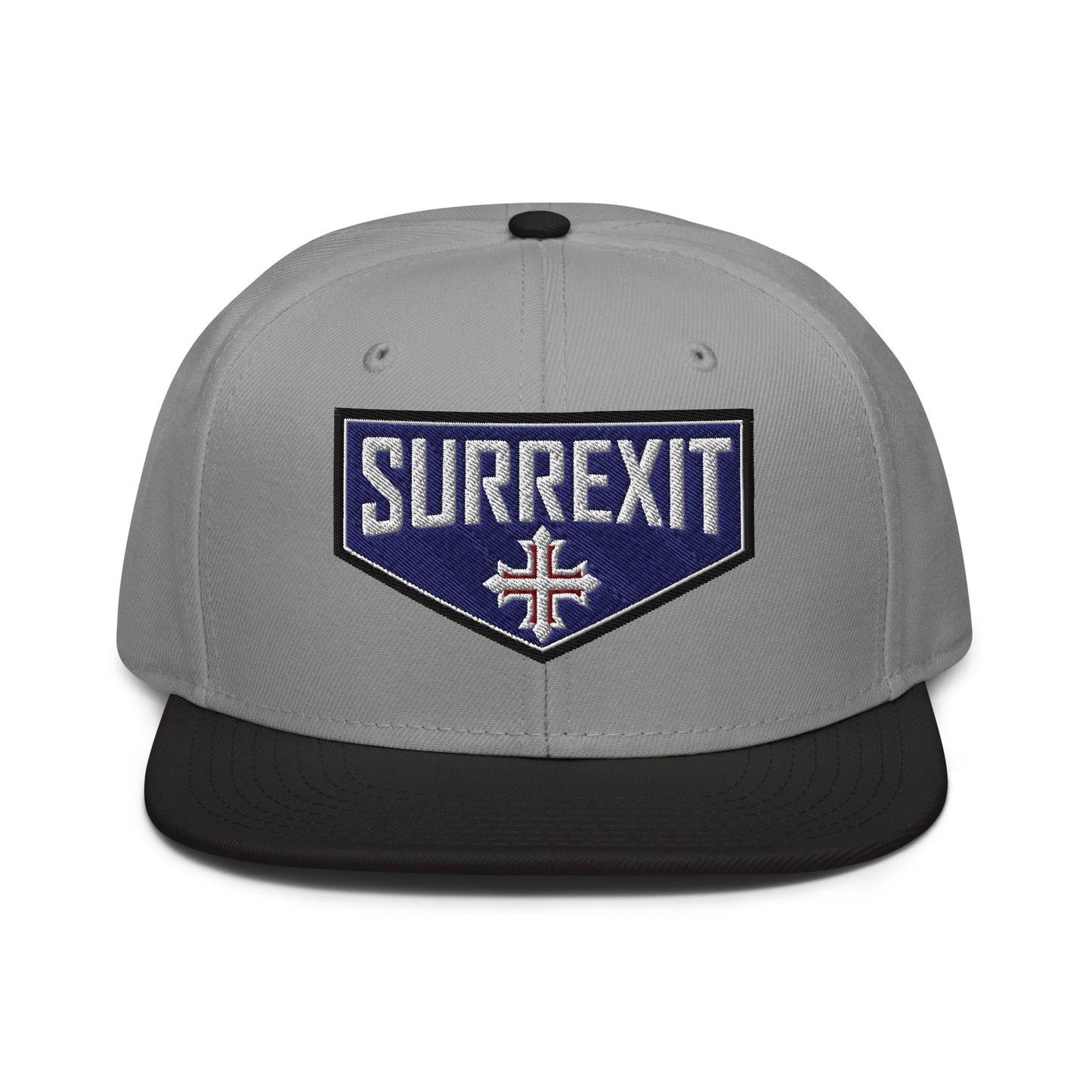 HE IS RISEN Shield Embroidered Snapback in Greek, Slavonic, or Latin - Inken Image