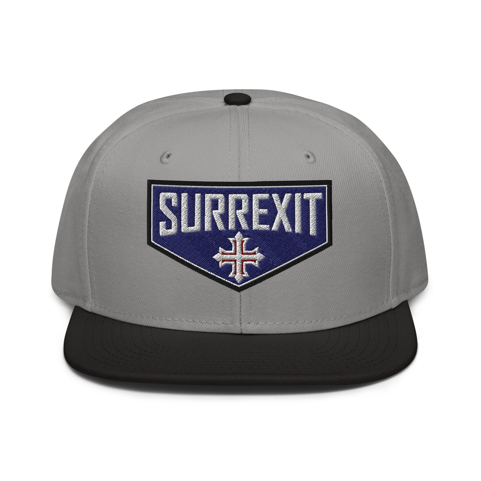 HE IS RISEN Shield Embroidered Snapback in Greek, Slavonic, or Latin - Inken Image