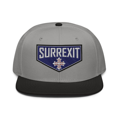 HE IS RISEN Shield Embroidered Snapback in Greek, Slavonic, or Latin - Inken Image